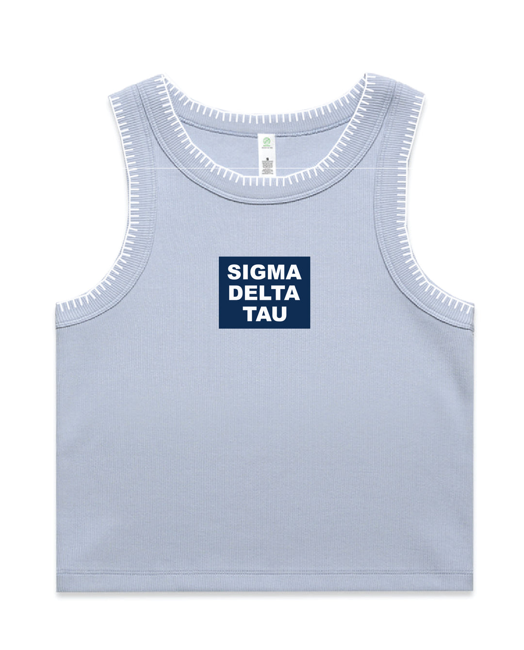 Block Letter Sorority Stitch Tank