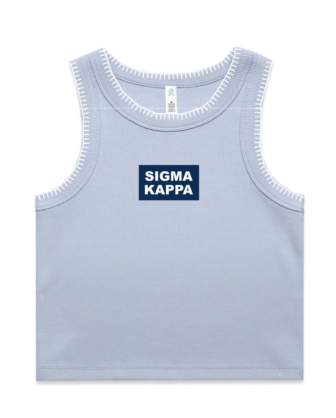 Block Letter Sorority Stitch Tank