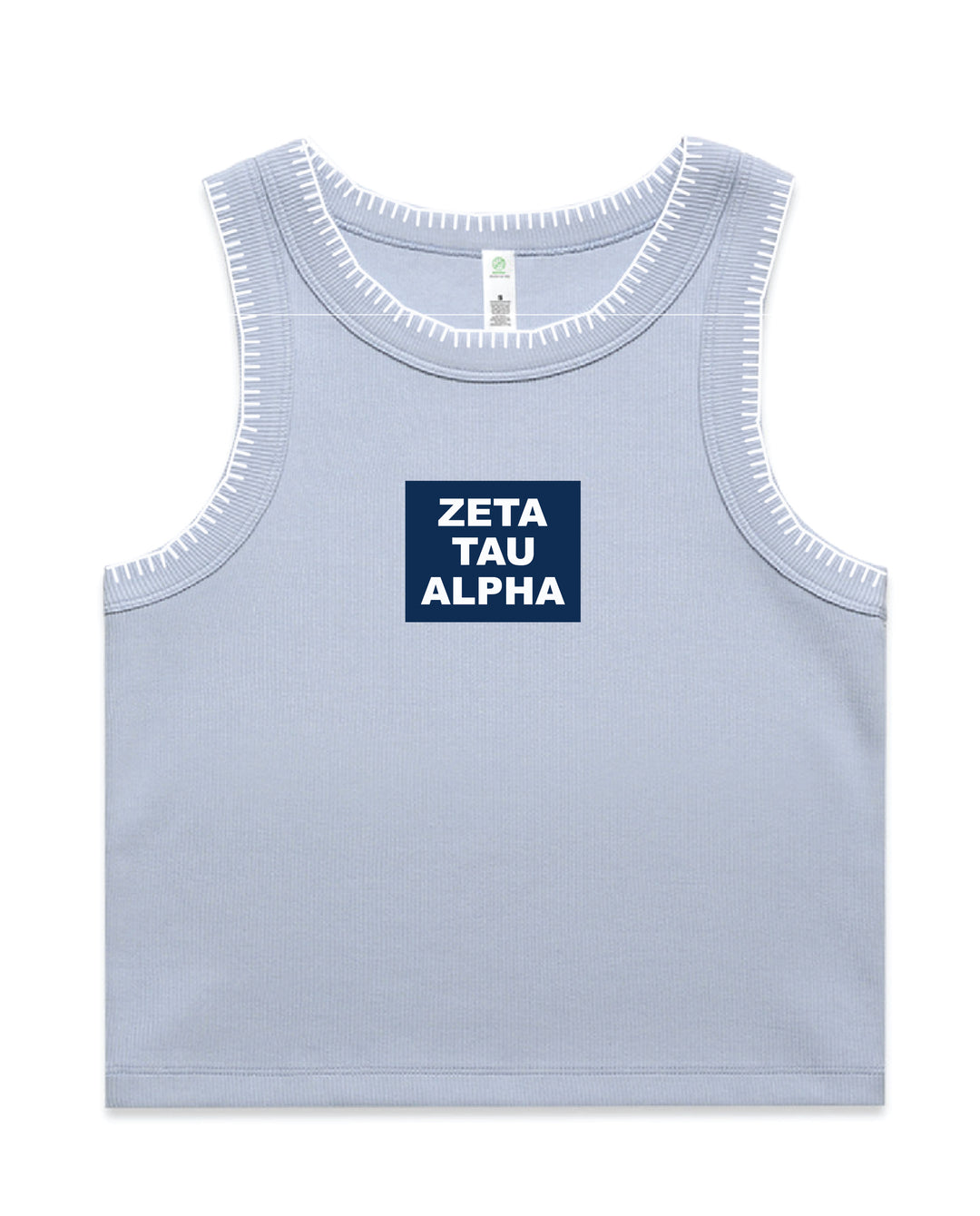 Block Letter Sorority Stitch Tank