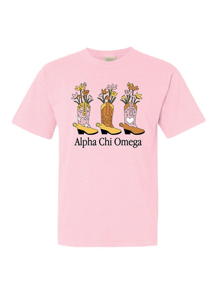 Flowers and Cowboy Boots Sorority Tee