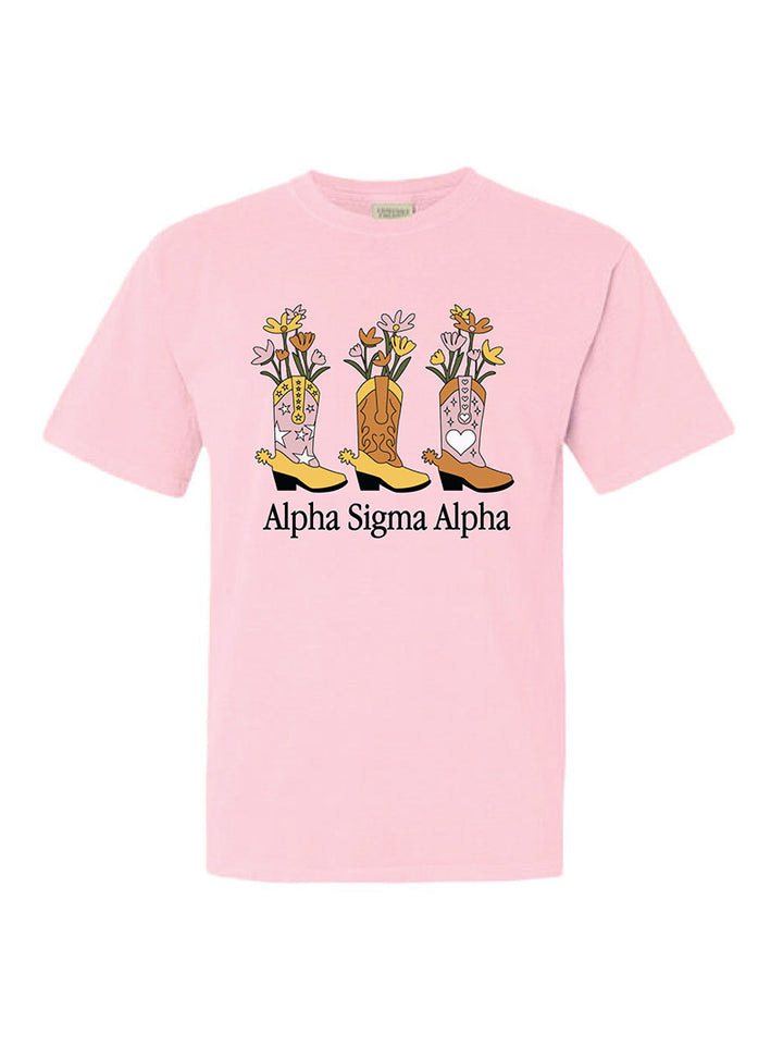 Flowers and Cowboy Boots Sorority Tee