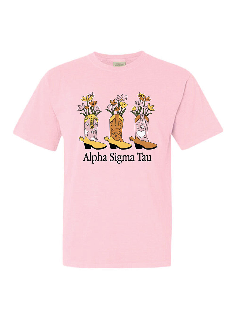 Flowers and Cowboy Boots Sorority Tee