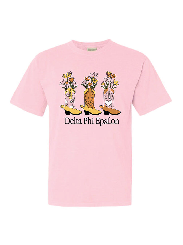 Flowers and Cowboy Boots Sorority Tee