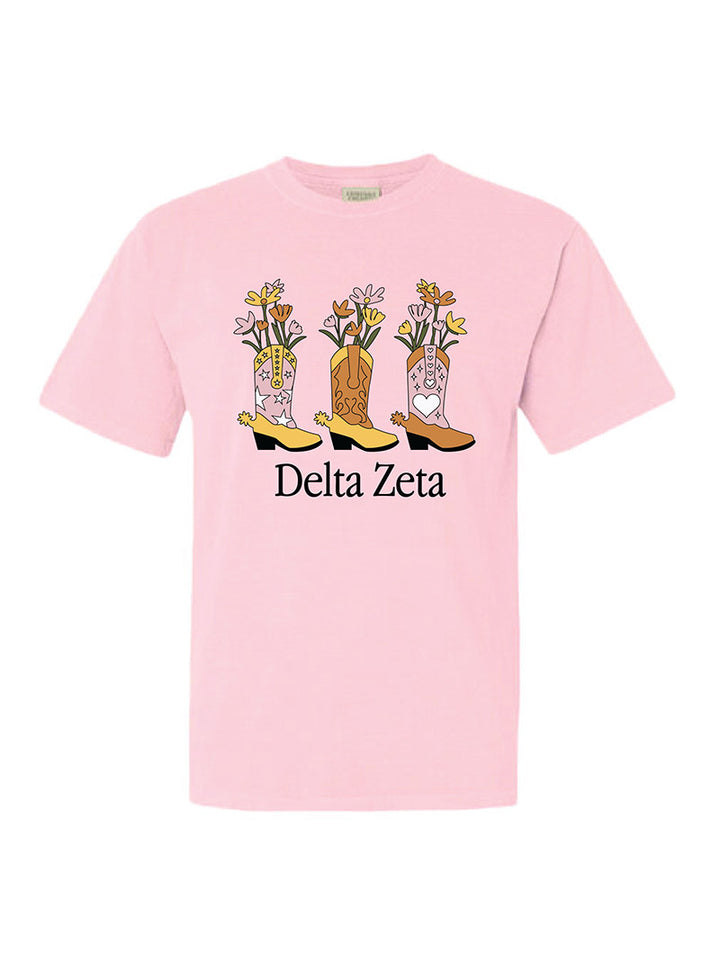 Flowers and Cowboy Boots Sorority Tee