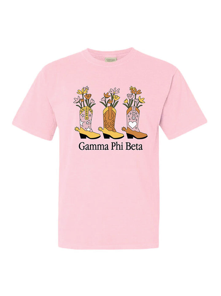 Flowers and Cowboy Boots Sorority Tee