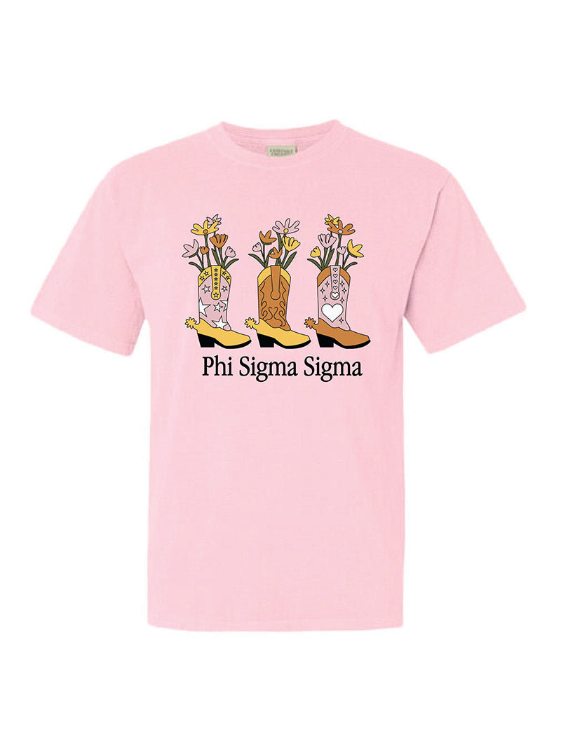 Flowers and Cowboy Boots Sorority Tee