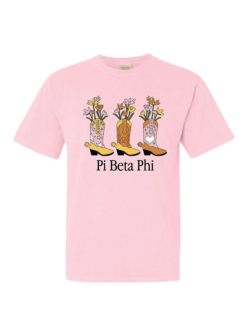 Flowers and Cowboy Boots Sorority Tee