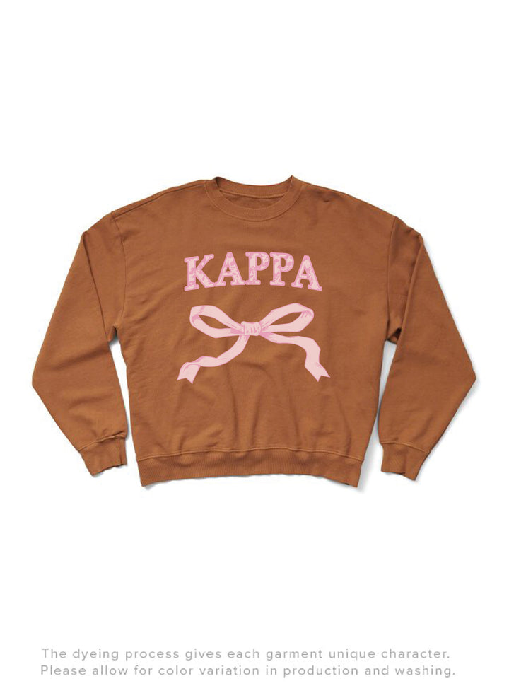 Bow Caffeine Matching Set Sorority Light Weight Crewneck