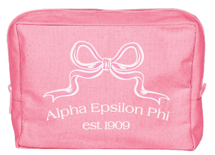 Bow Sorority Make-Up Pouch