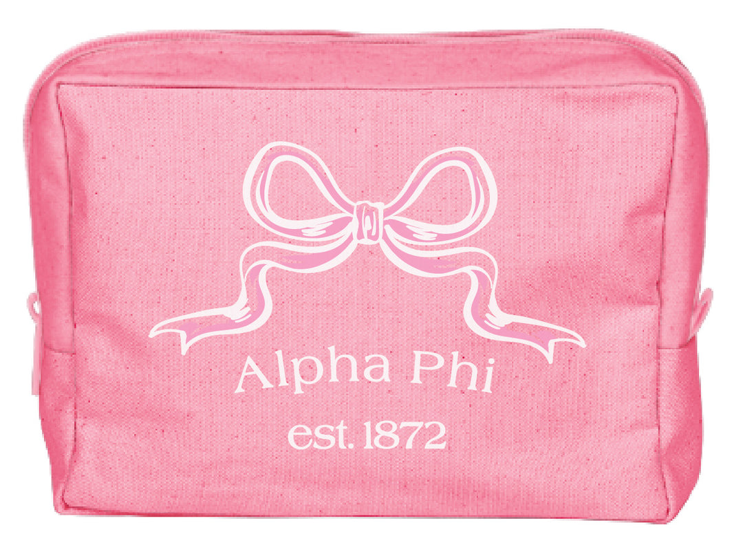 Bow Sorority Make-Up Pouch