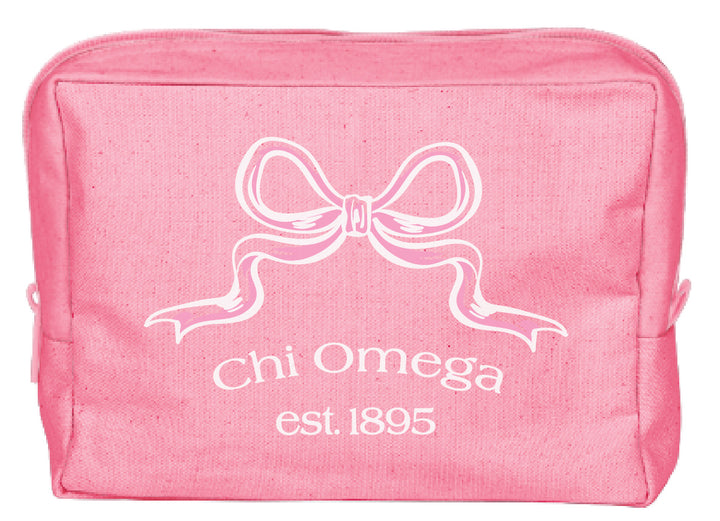 Bow Sorority Make-Up Pouch