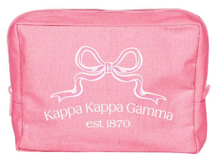 Bow Sorority Make-Up Pouch