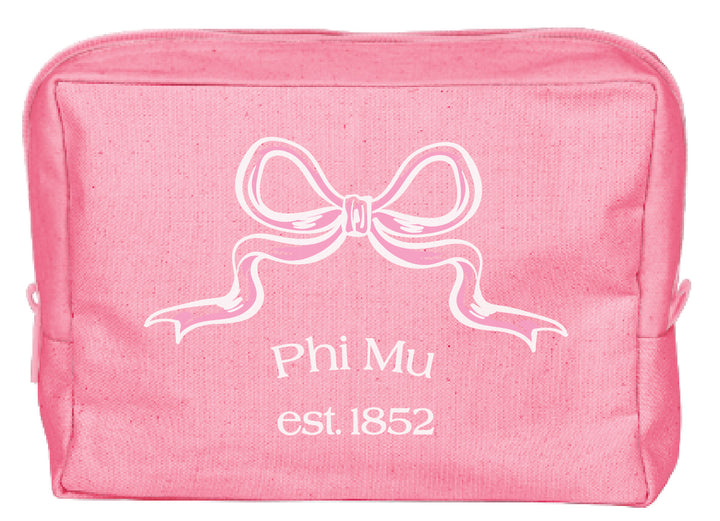 Bow Sorority Make-Up Pouch