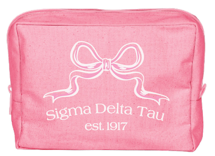 Bow Sorority Make-Up Pouch