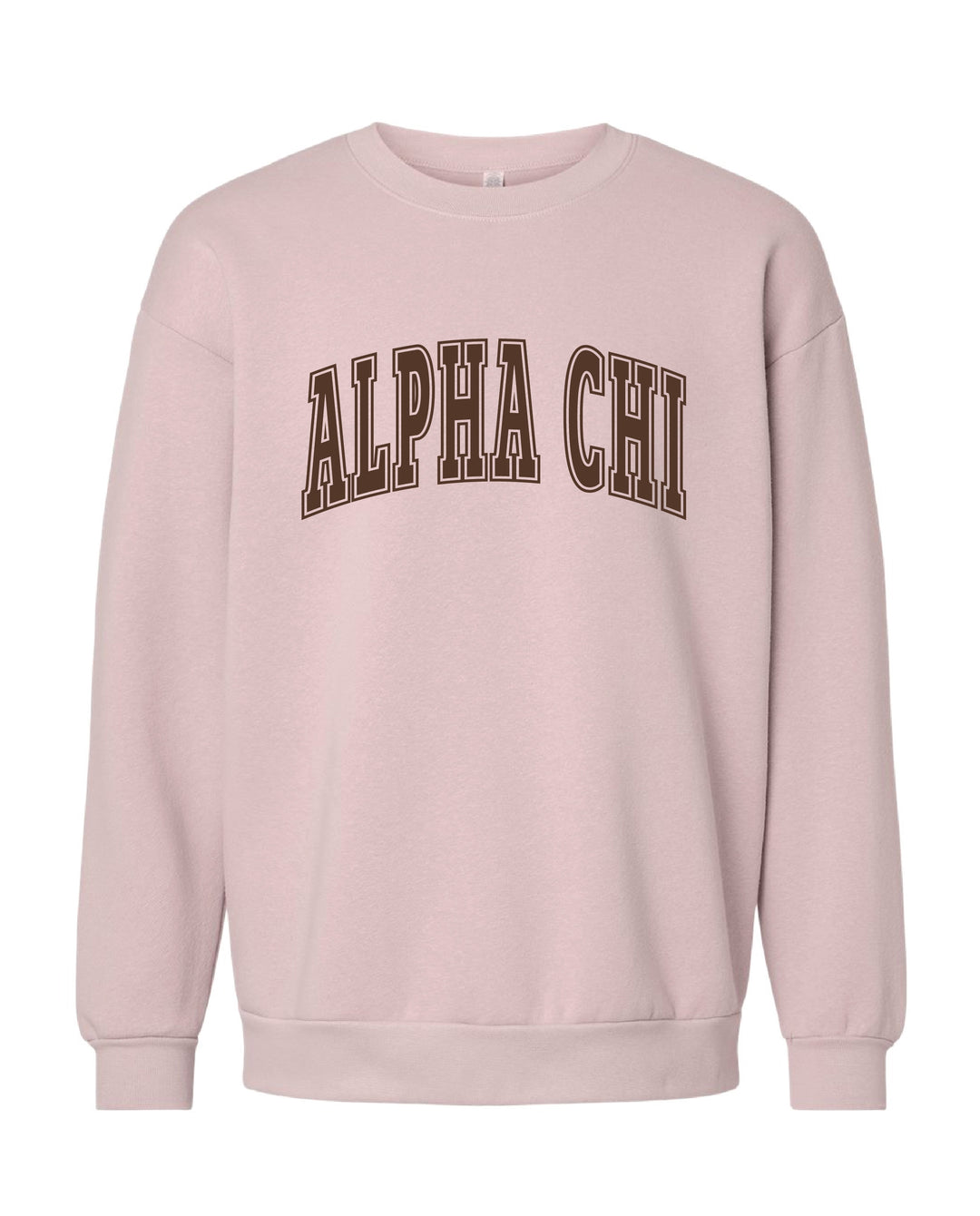 Alpha Chi Omega Brown & Blush Crewneck