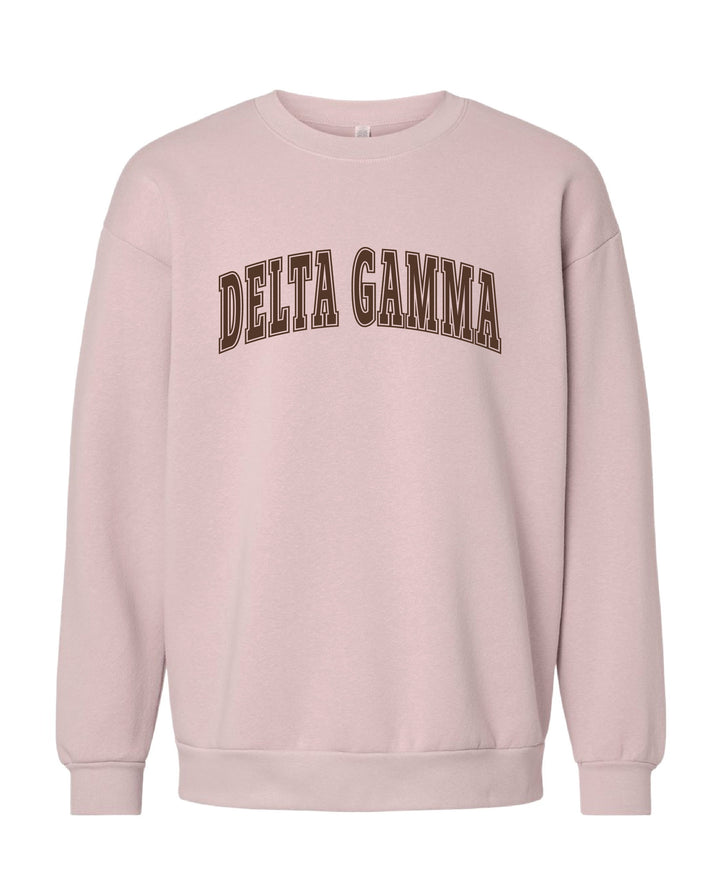 Delta Gamma Brown & Blush Crewneck