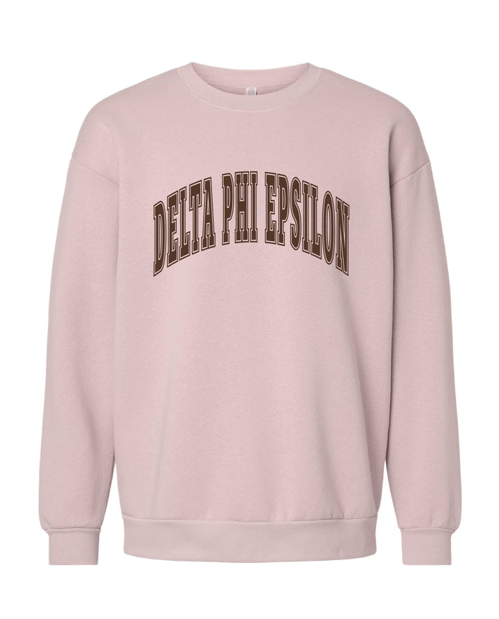 Delta Phi Epsilon Brown & Blush Crewneck