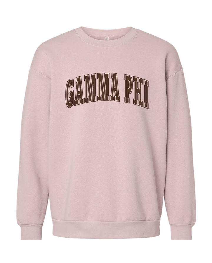 Gamma Phi Beta Brown & Blush Crewneck