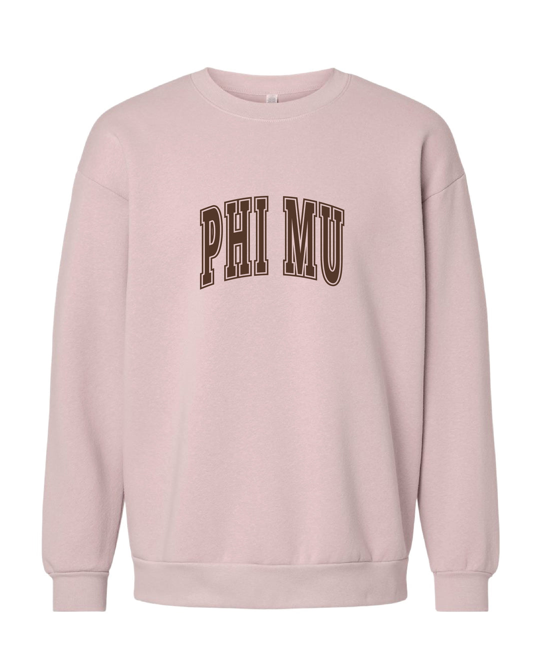 Phi Mu Brown & Blush Crewneck