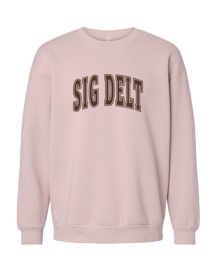 Sigma Delta Tau Brown & Blush Crewneck