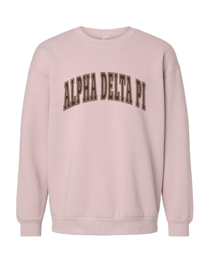 Alpha Delta Pi Brown & Blush Crewneck