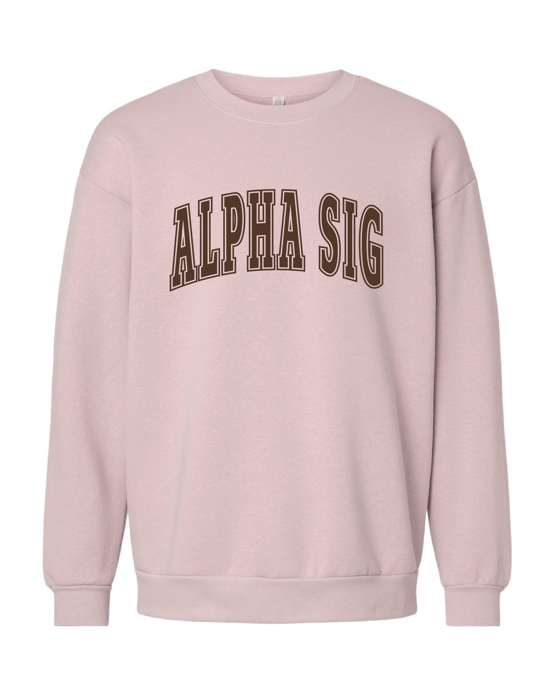 Alpha Sigma Alpha Brown & Blush Crewneck