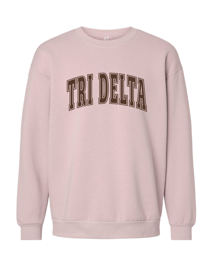 Delta Delta Delta Brown & Blush Crewneck