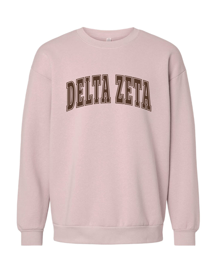 Delta Zeta Brown & Blush Crewneck
