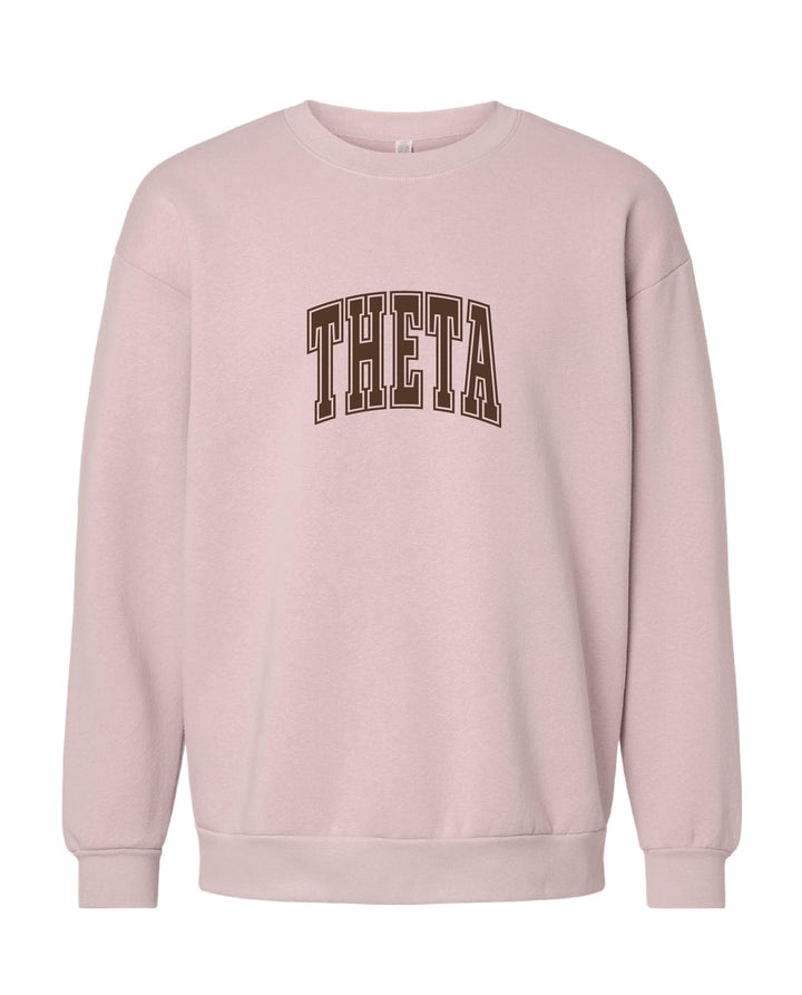 Kappa Alpha Theta Brown & Blush Crewneck