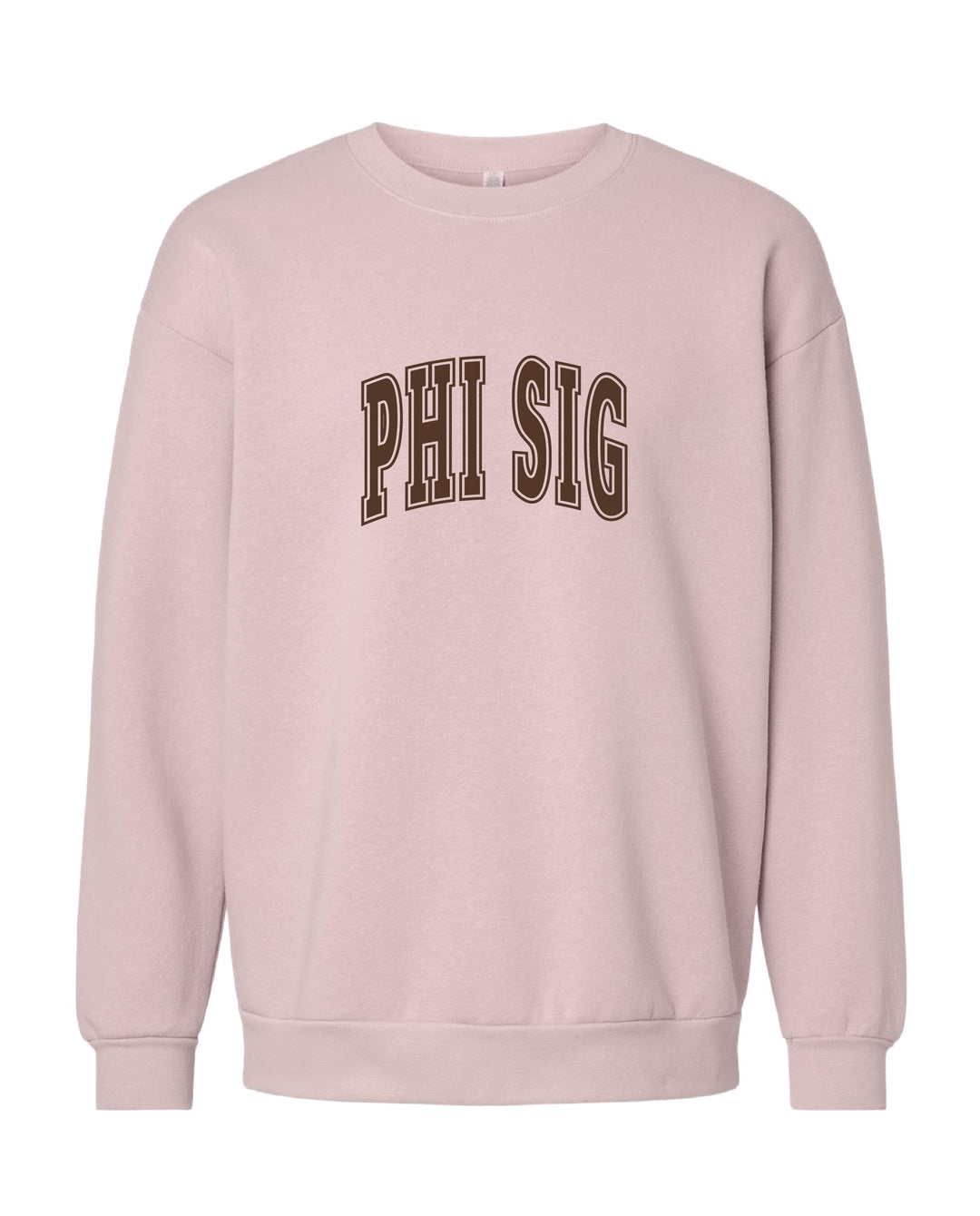 Phi Sigma Sigma Brown & Blush Crewneck