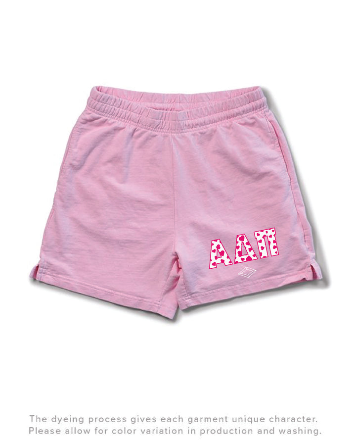 Bubblegum Heart Set Sorority Light Weight Shorts