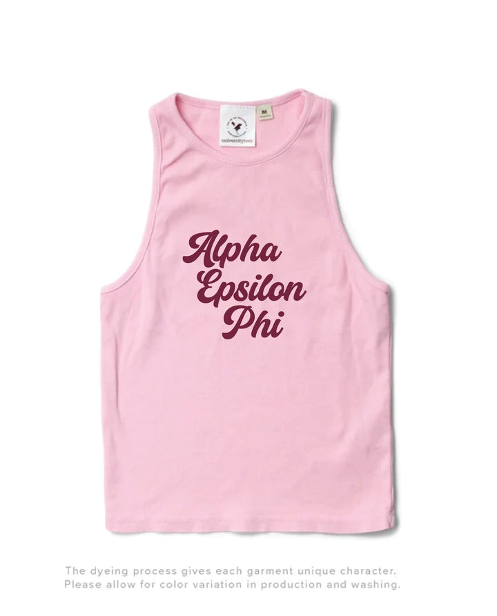 Bubblegum Script Sorority Tank