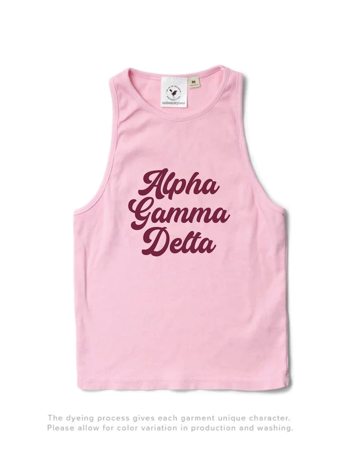 Bubblegum Script Sorority Tank