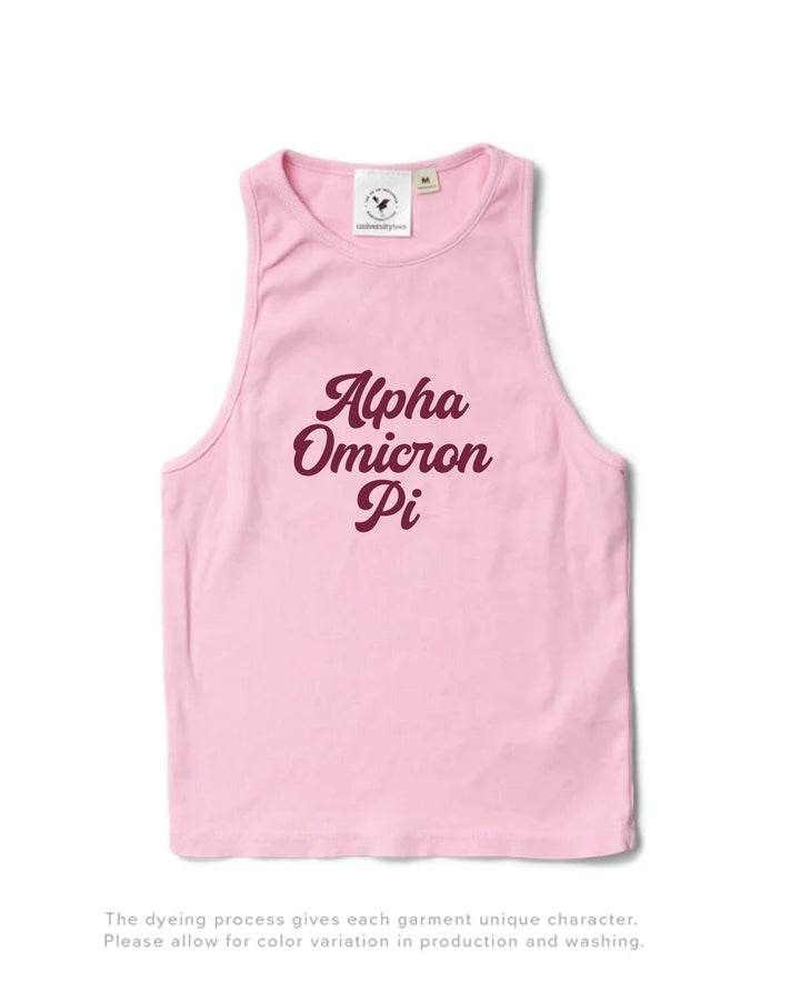 Bubblegum Script Sorority Tank