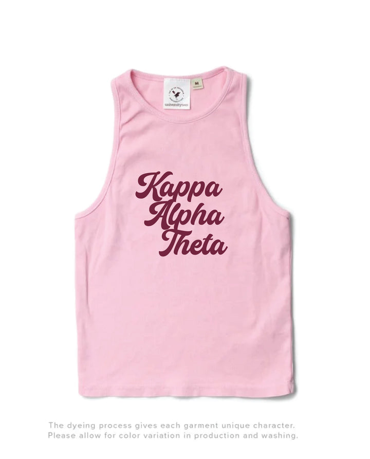 Bubblegum Script Sorority Tank