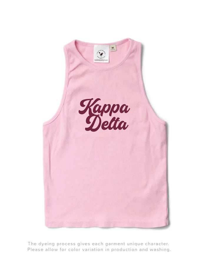 Bubblegum Script Sorority Tank