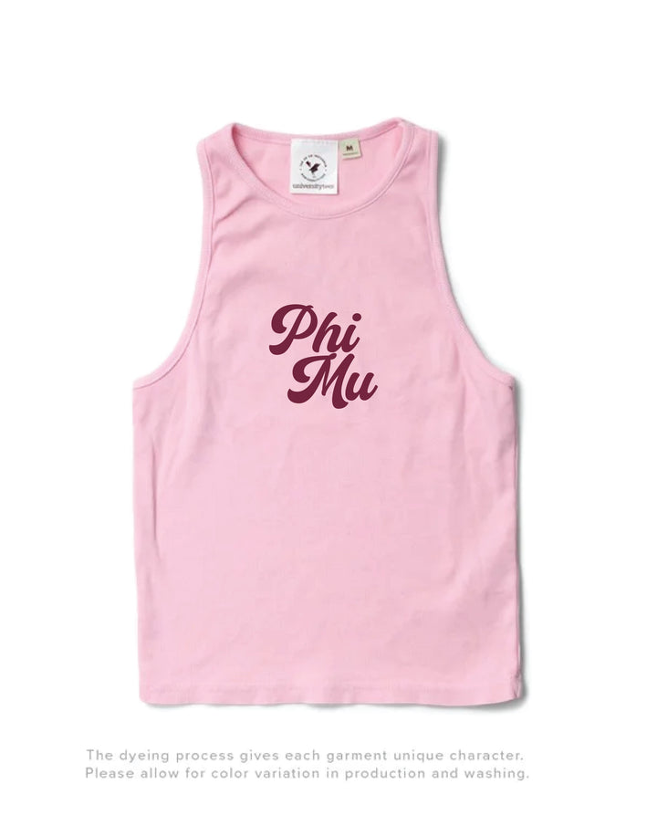 Bubblegum Script Sorority Tank