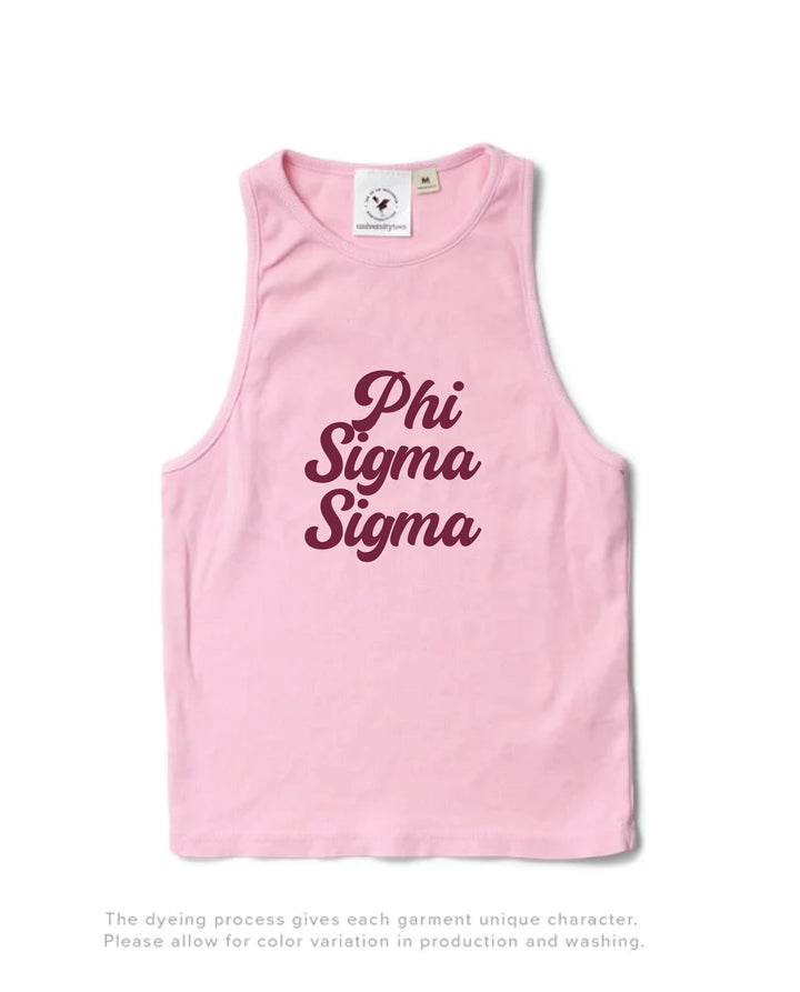 Bubblegum Script Sorority Tank