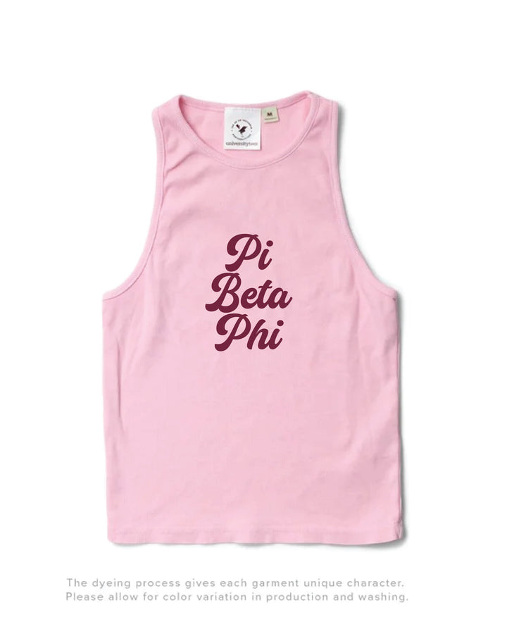 Bubblegum Script Sorority Tank