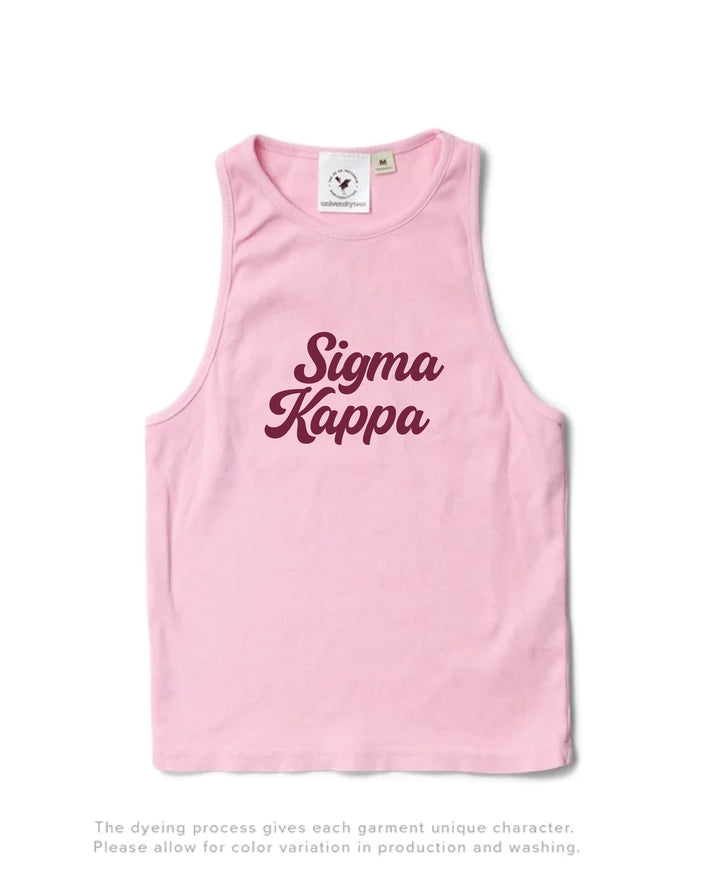 Bubblegum Script Sorority Tank
