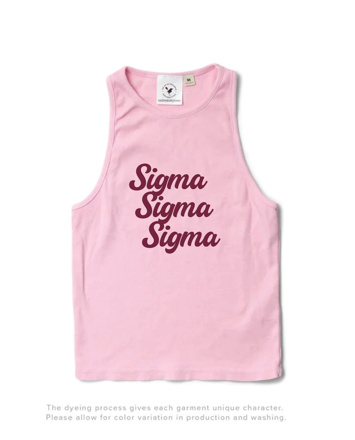 Bubblegum Script Sorority Tank