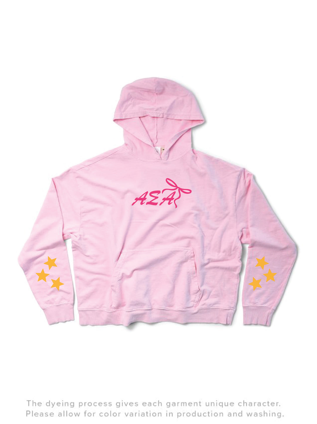 Bubblegum Bows & Stars Light Weight Sorority Hoodie