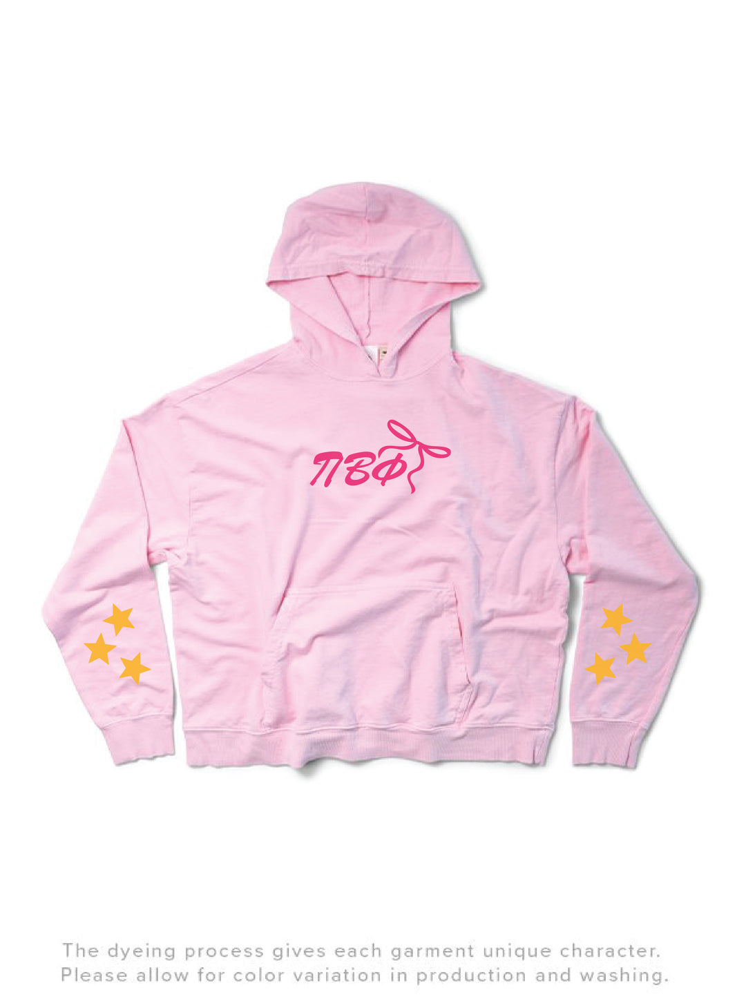 Bubblegum Bows & Stars Light Weight Sorority Hoodie