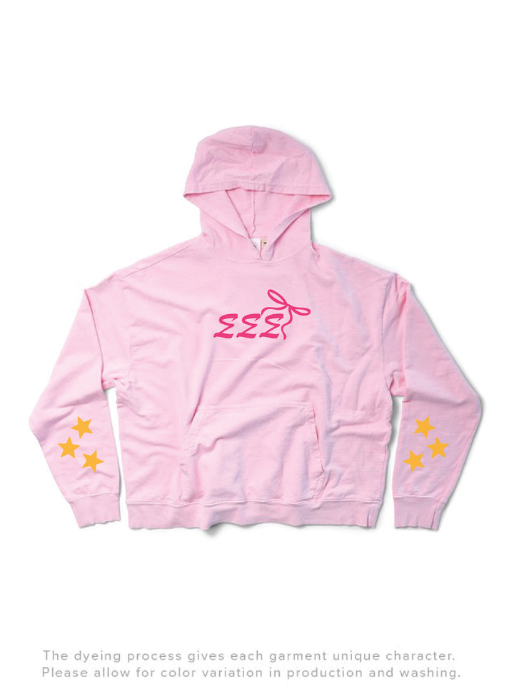 Bubblegum Bows & Stars Light Weight Sorority Hoodie