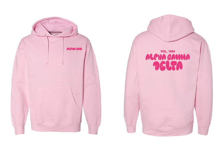 Bubble Letter Pink Sorority Hoodie