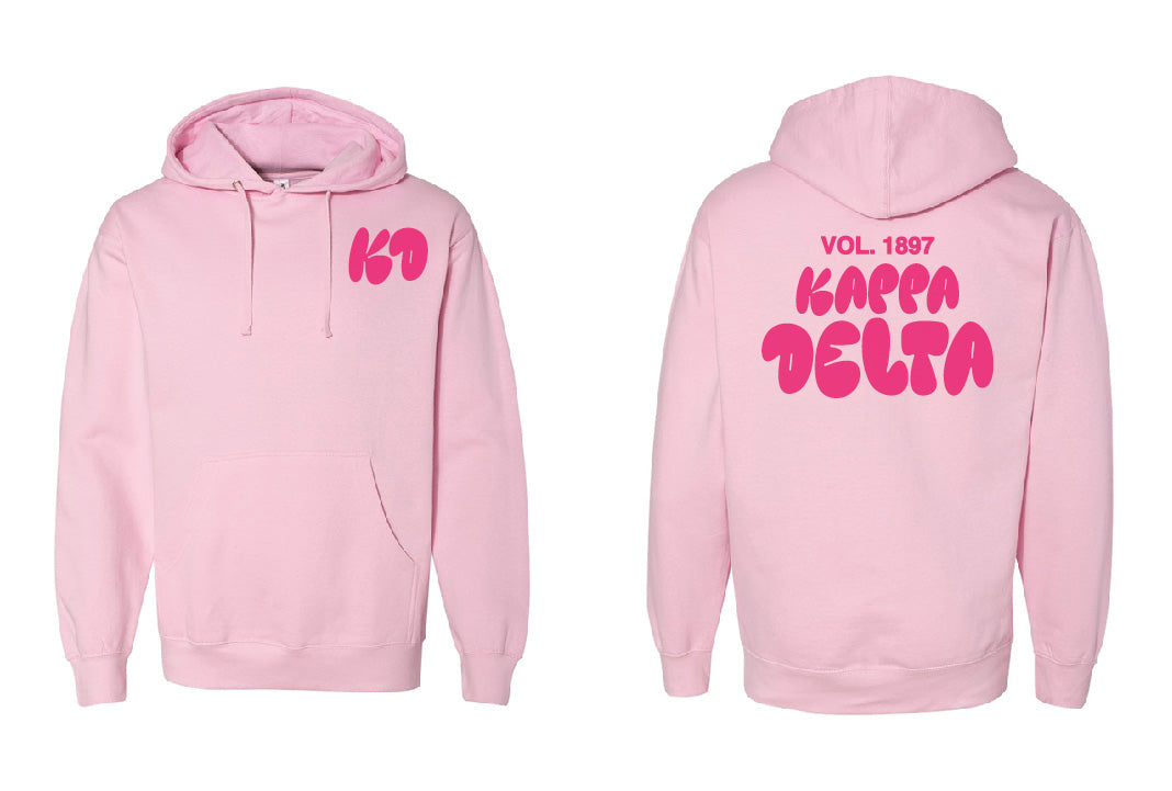 Bubble Letter Pink Sorority Hoodie