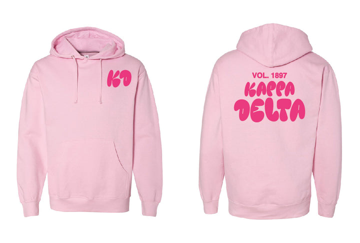 Bubble Letter Pink Sorority Hoodie