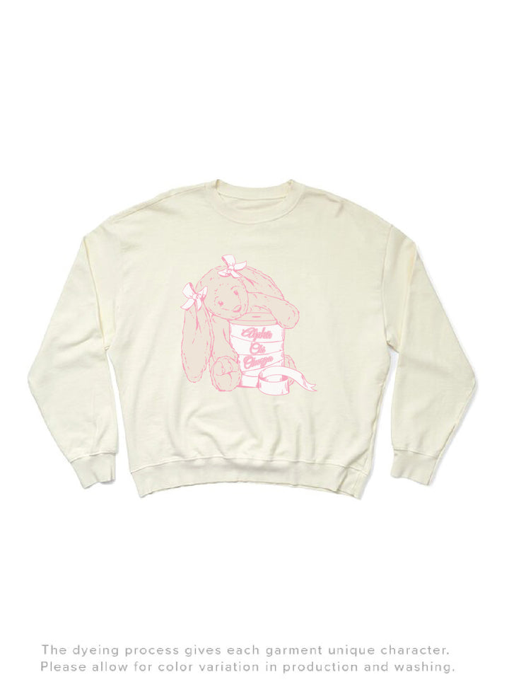 Vanilla Ice Bunny Bow Light Weight Sorority Crewneck