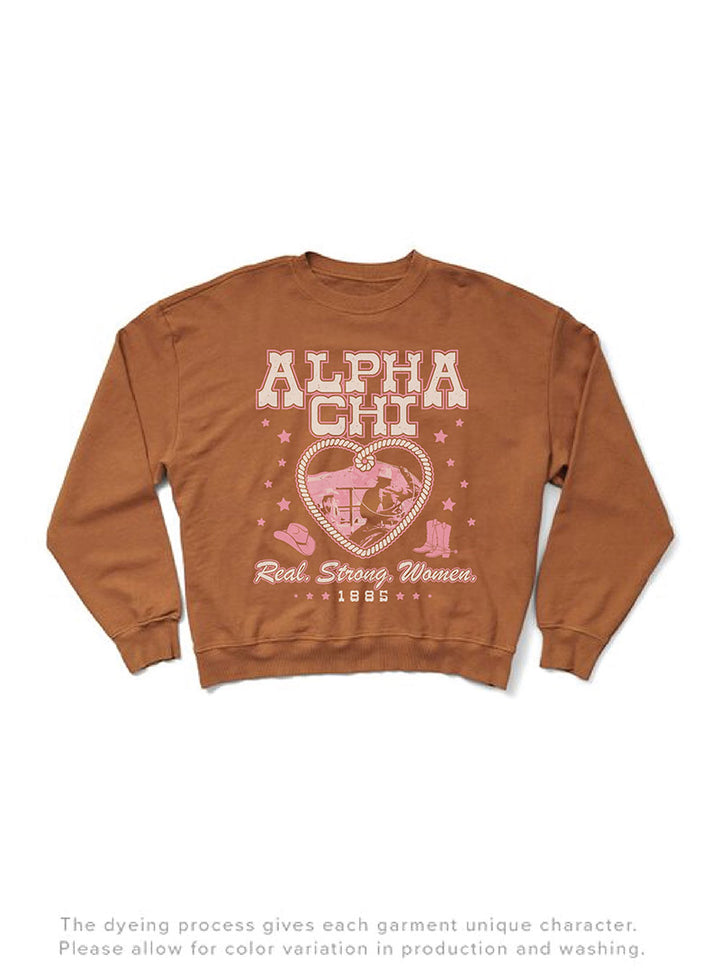 Caffeine Cowgirl Light Weight Sorority Crewneck