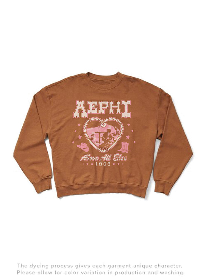 Caffeine Cowgirl Light Weight Sorority Crewneck